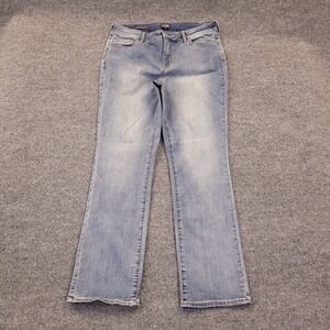 NYDJ Marilyn Straight Jeans Womens Sz 14 (34x30.5) High Rise Stretch